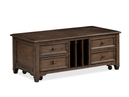 Cormac - Lift Top Storage Cocktail Table - Brown