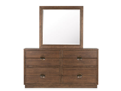 Selena - Double Drawer Dresser With Landscape Mirror - Brown