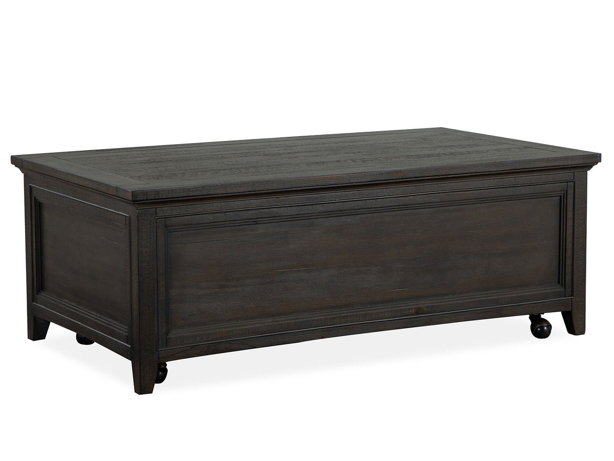 Westley Falls - Lift Top Storage Cocktail Table With Casters - Graphite