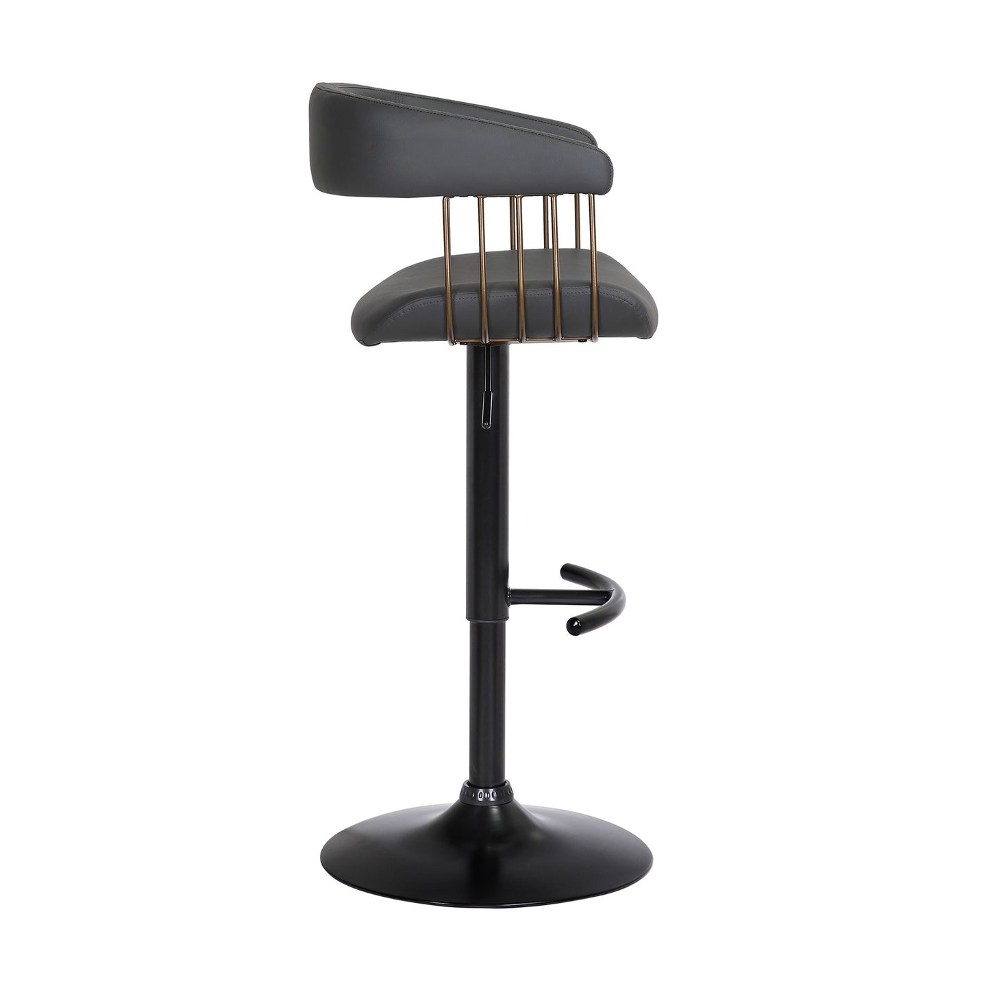 Calista - Adjustable Bar Stool - Black / Golden Bronze