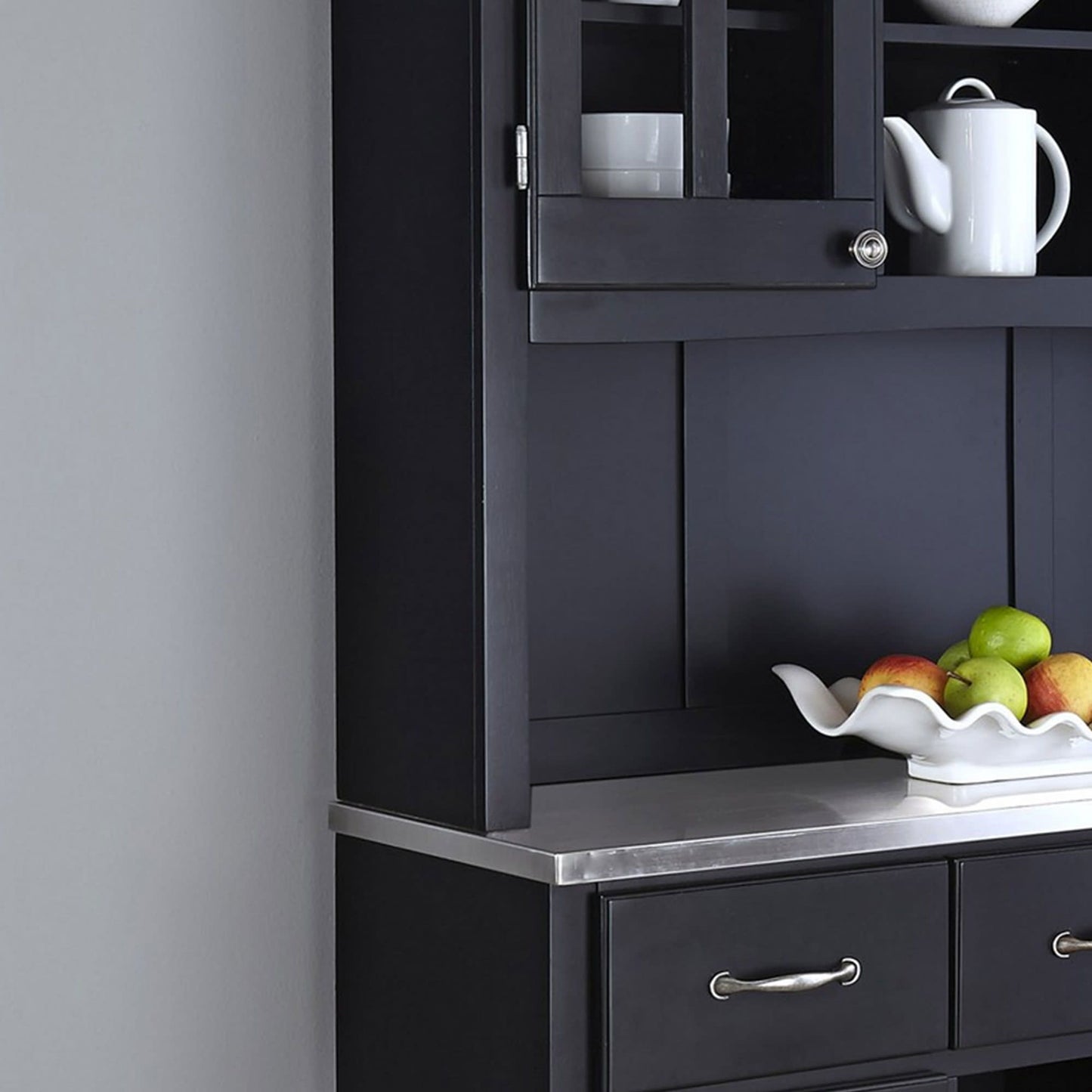 Buffet Of Buffets - Buffet With Hutch Stainless Steel Top