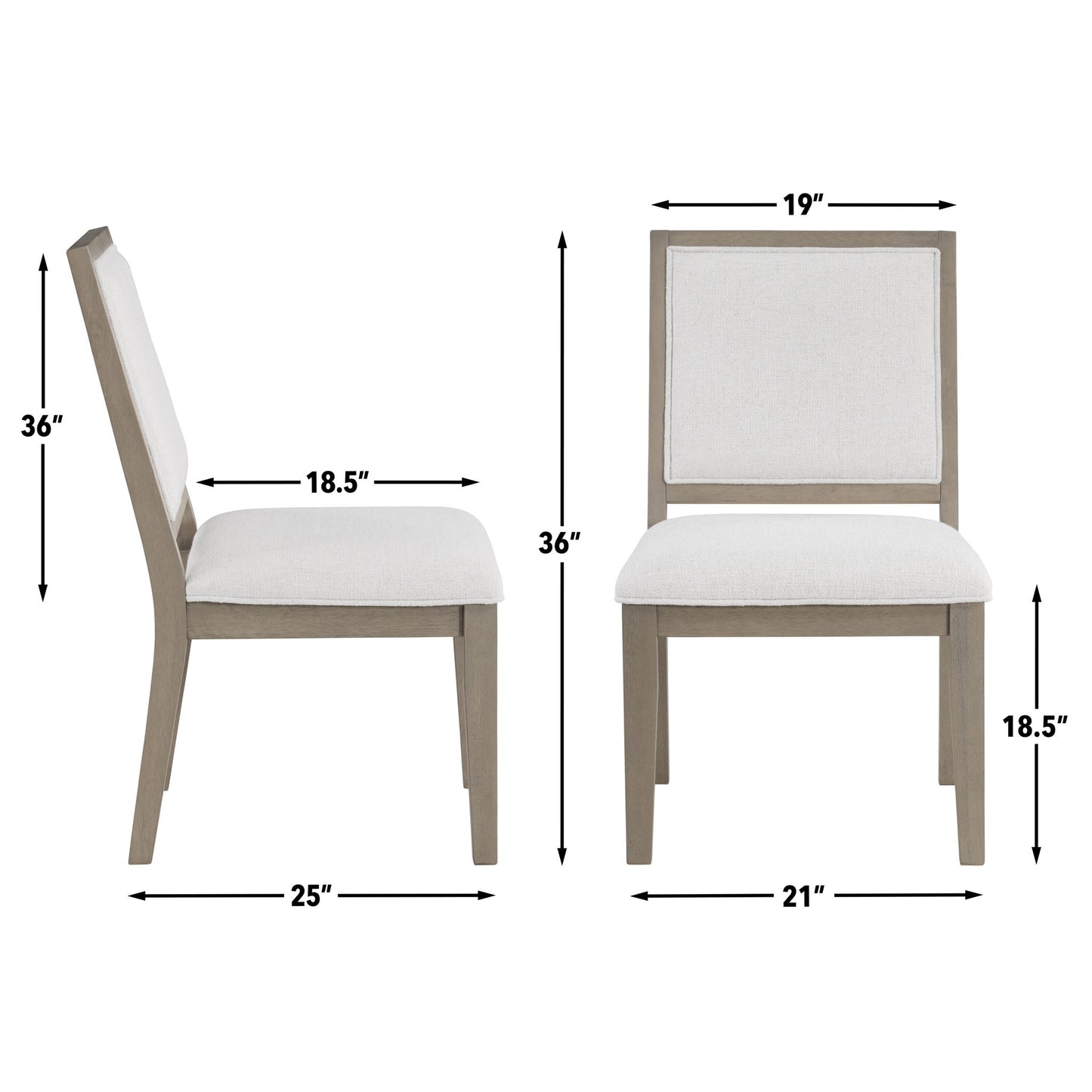 Lily - Side Chair (Set of 2) - Greige