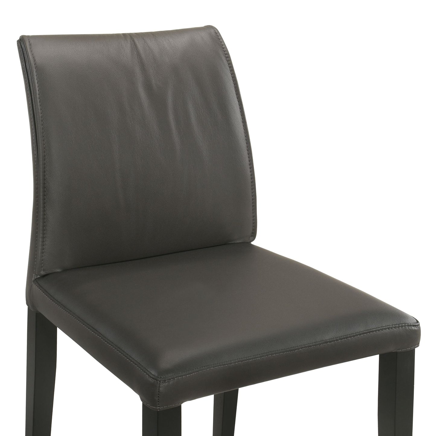 Velena - Full Back Top Grain Leather Upholstered Wood Dining Chairs (Set of 2) - Cola