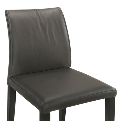 Velena - Full Back Top Grain Leather Upholstered Wood Dining Chairs (Set of 2) - Cola