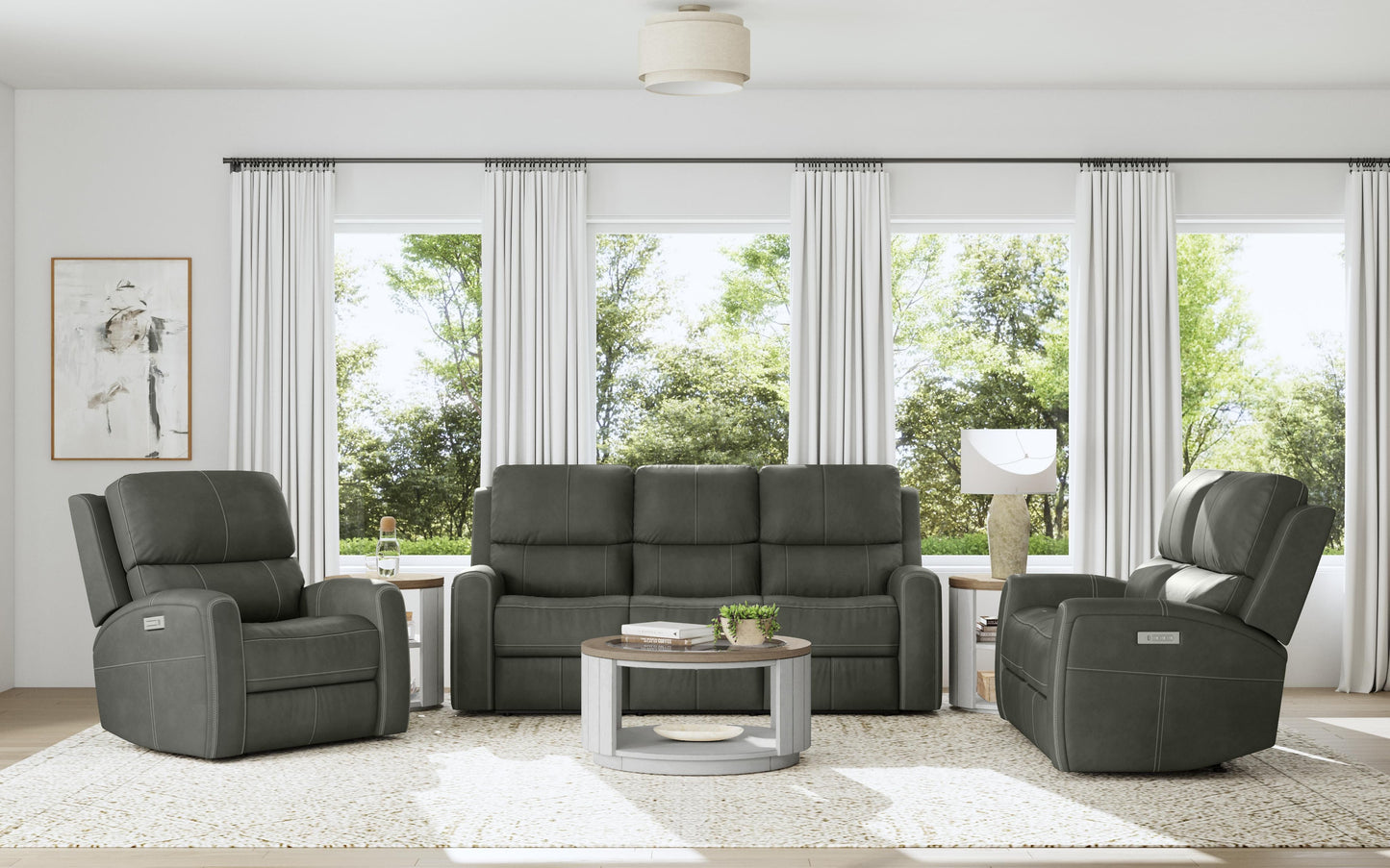Linden - Power Reclining Sofa With Power Headrests & Lumbar