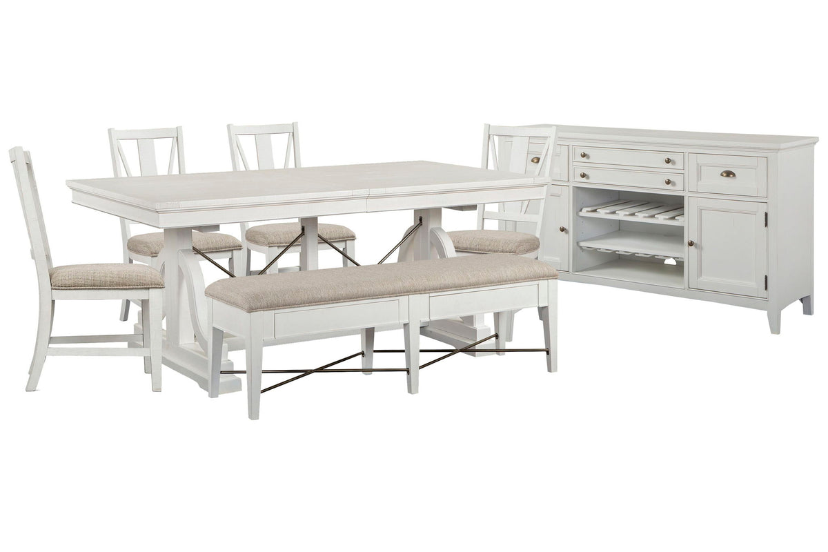 Heron Cove - Extendable Trestle Dining Table Set