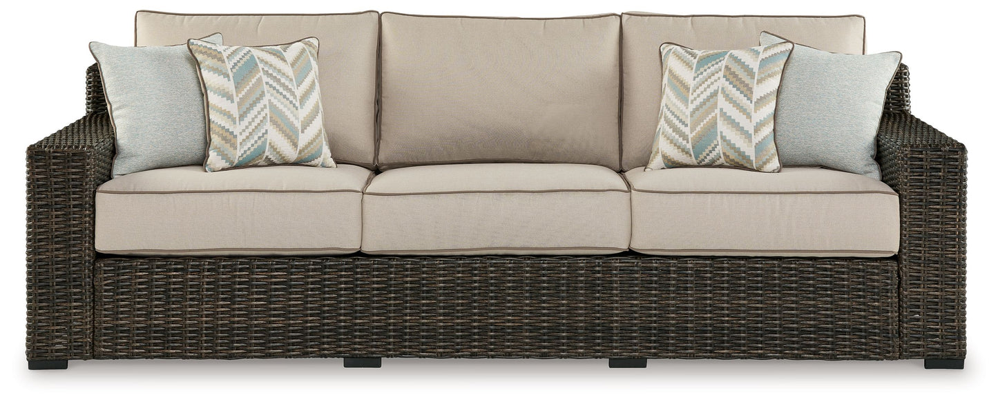 Coastline Bay - Sofa With Cushion - Brown
