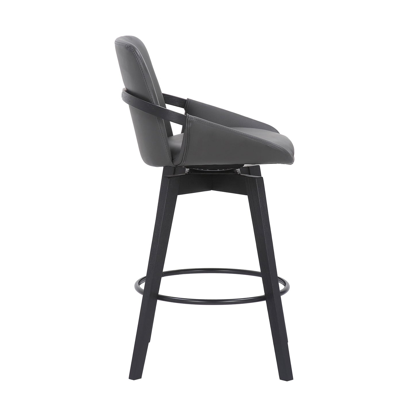 Baylor - Swivel Bar Stool With Black Frame