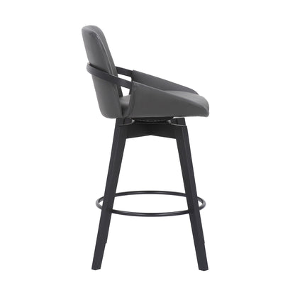 Baylor - Swivel Bar Stool With Black Frame