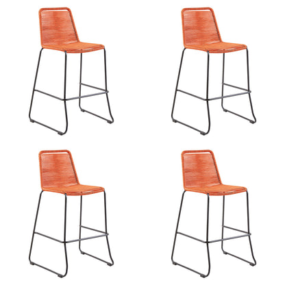 Shasta - 30" Outdoor Metal And Rope Stackable Barstool