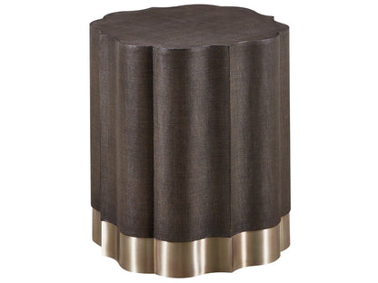 Fenwick - Embossed End Table - Dark Brown