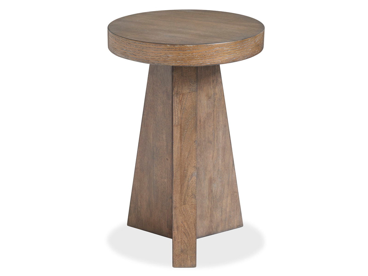 Lansbury - Round Accent End Table - Antique Wheat
