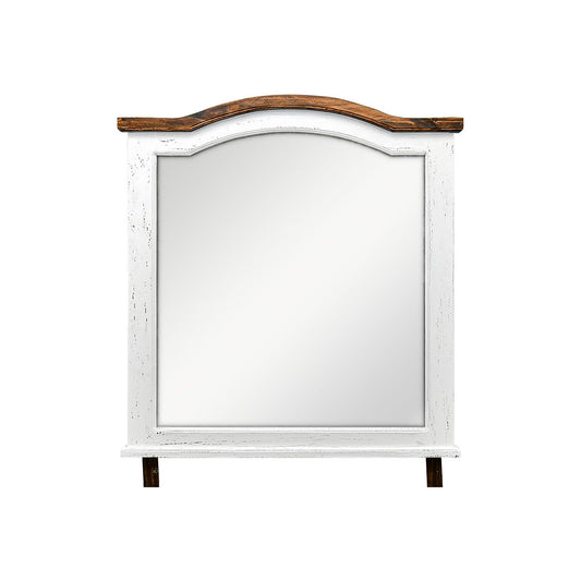 Madison Avenue - Mirror - Aged White / Tobacco