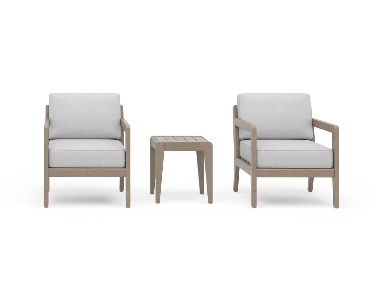 Sustain - Outdoor Lounge Armchair (Set of 2) And End Table - Gray