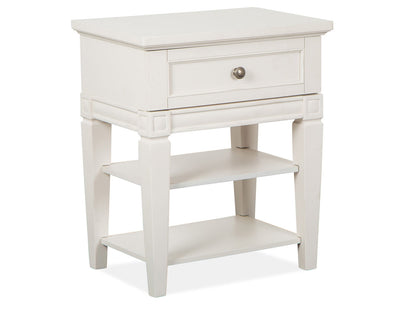 Willowbrook - Open Nightstand - Egg Shell White With Slight Rub Through