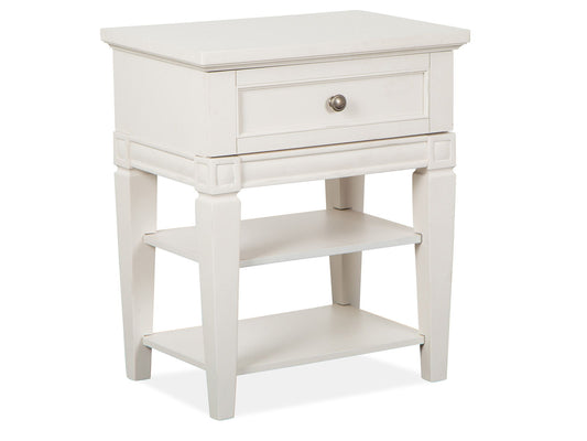 Willowbrook - Open Nightstand - Egg Shell White With Slight Rub Through