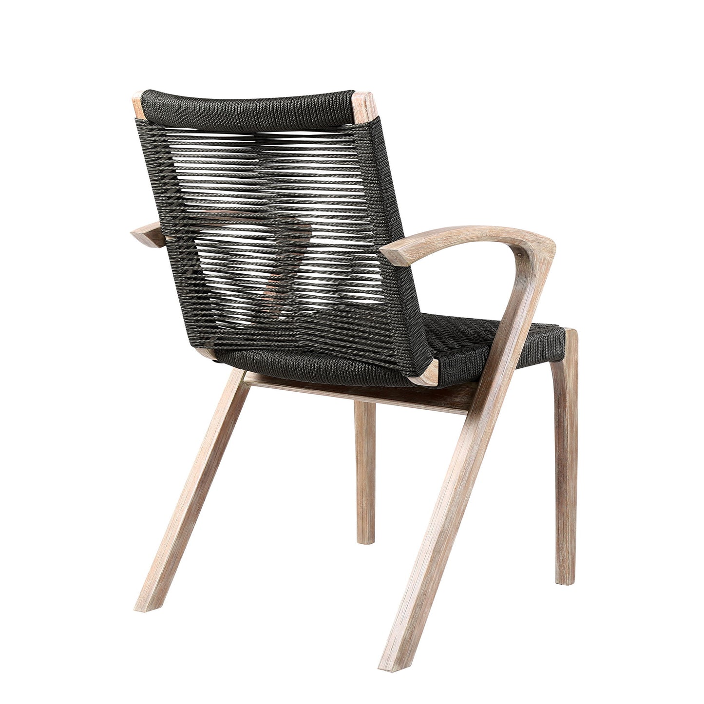 Nabila - Outdoor Wood And Rope Dining Chairs (Set of 2)