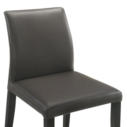 Elyza - Full Back Top Grain Leather Upholstered Wood Dining Chairs (Set of 2)