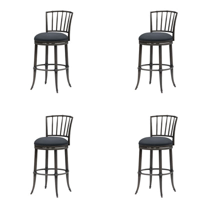 Vince - Commercial Grade Steel Frame Faux Leather Upholstered Swivel Bar Height Barstool