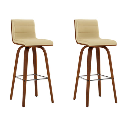 Vienna - 30" Swivel Bar Stool - Walnut Wood