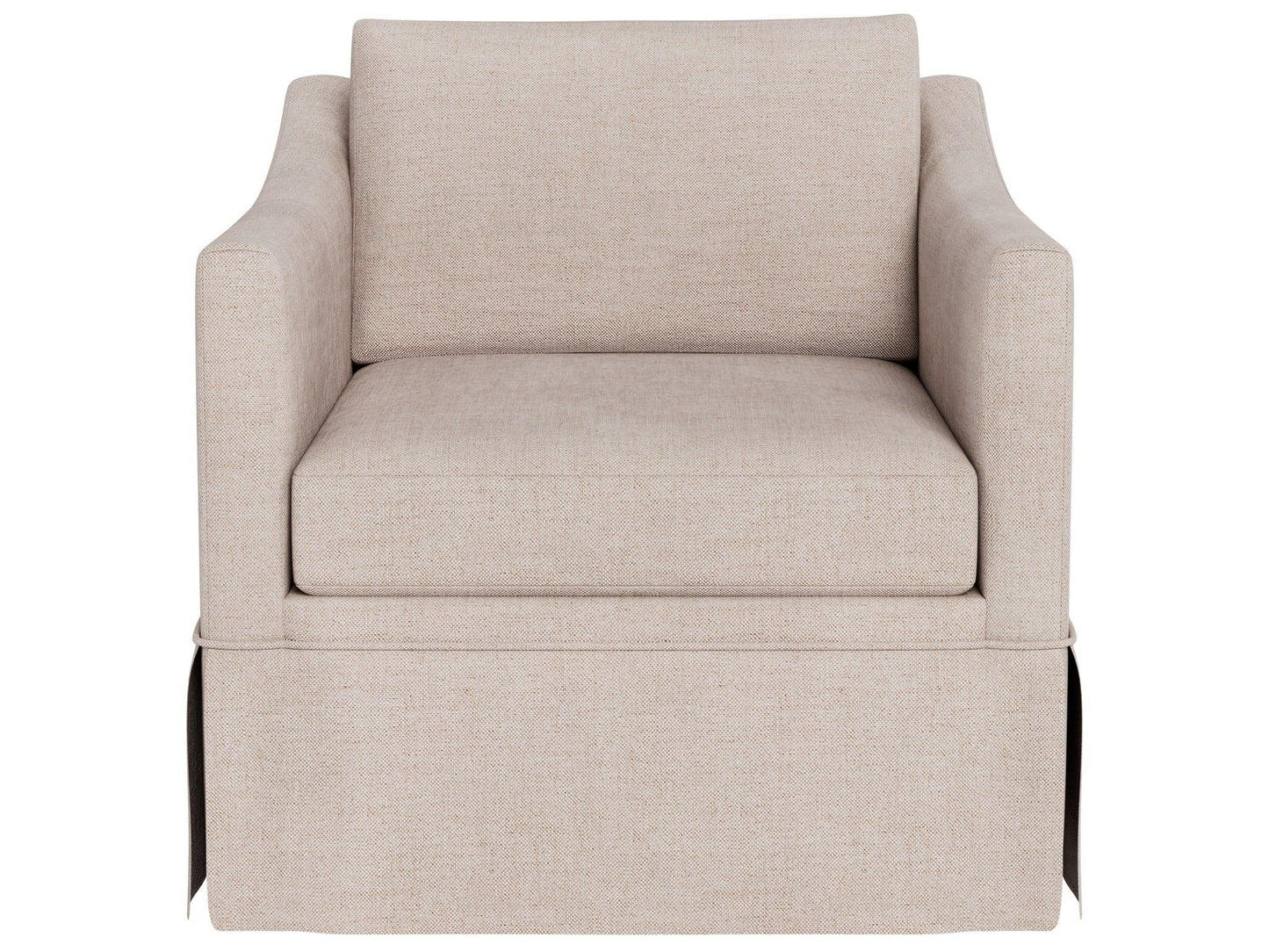 Asher - Skirted Swivel Chair, Special Order - Beige