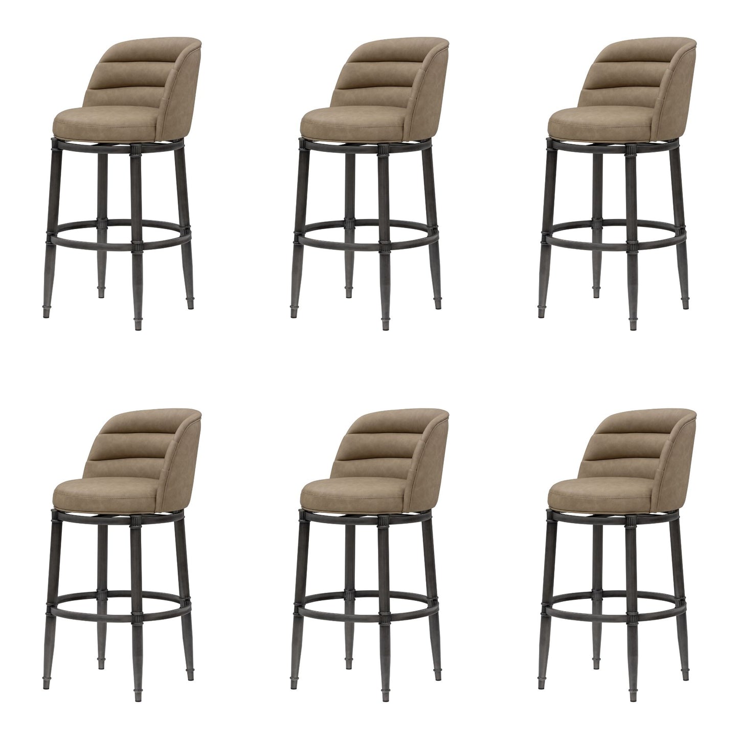 Eunice - Faux Leather Upholstered Swivel Barstool