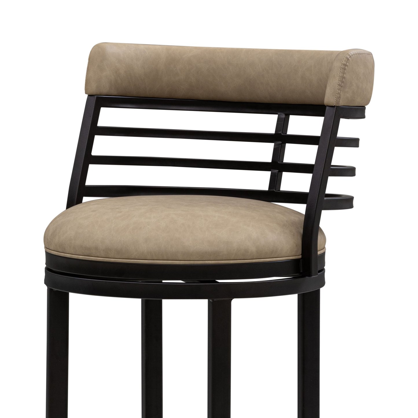 Telia - Upholstered Swivel Bar Height Barstool