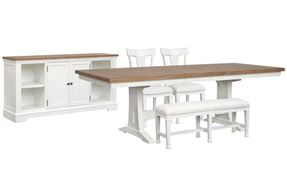 Kingston - Extendable Trestle Dining Table Set
