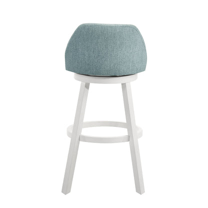 Erika - Modern Transitional Swivel Wood Bar Height Kitchen Bar Stool