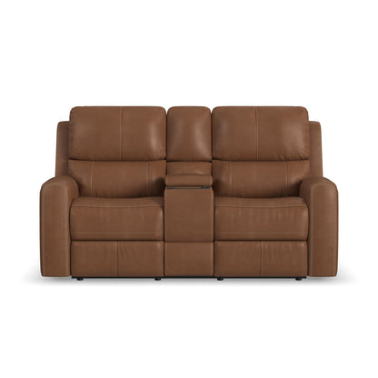 Linden - Power Reclining Loveseat With Console & Power Headrests & Lumbar