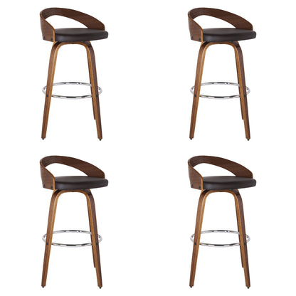 Sonia - 26" Counter Height Swivel Bar Stool - Walnut Wood