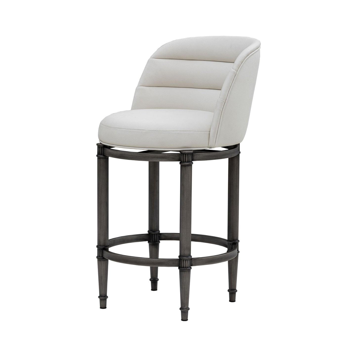 Eunice - Faux Leather Upholstered Swivel Counter Height Barstool