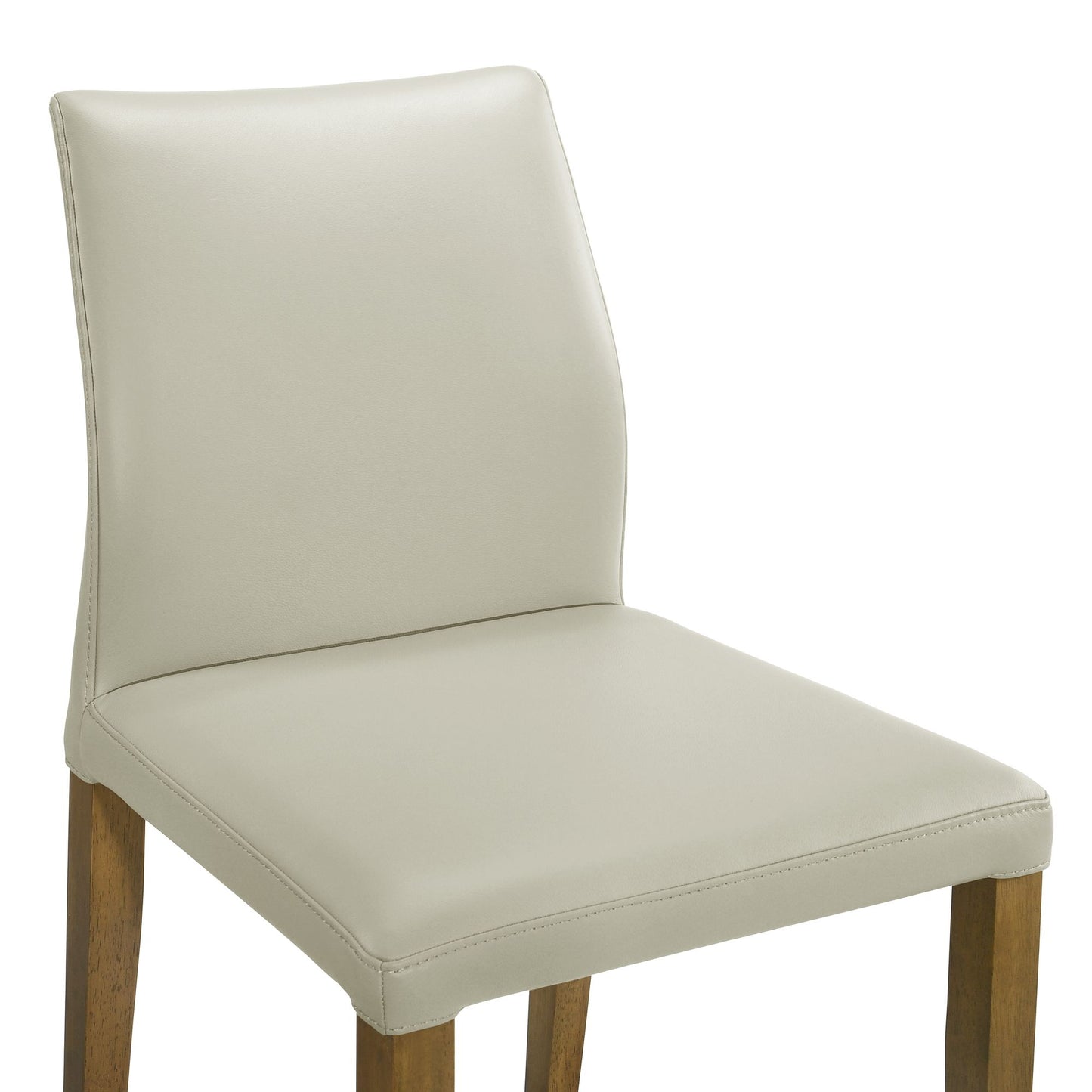 Elyza - Full Back Top Grain Leather Upholstered Wood Dining Chairs (Set of 2)