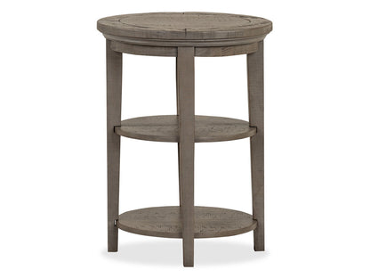 Paxton Place - Round Accent End Table - Dovetail Gray