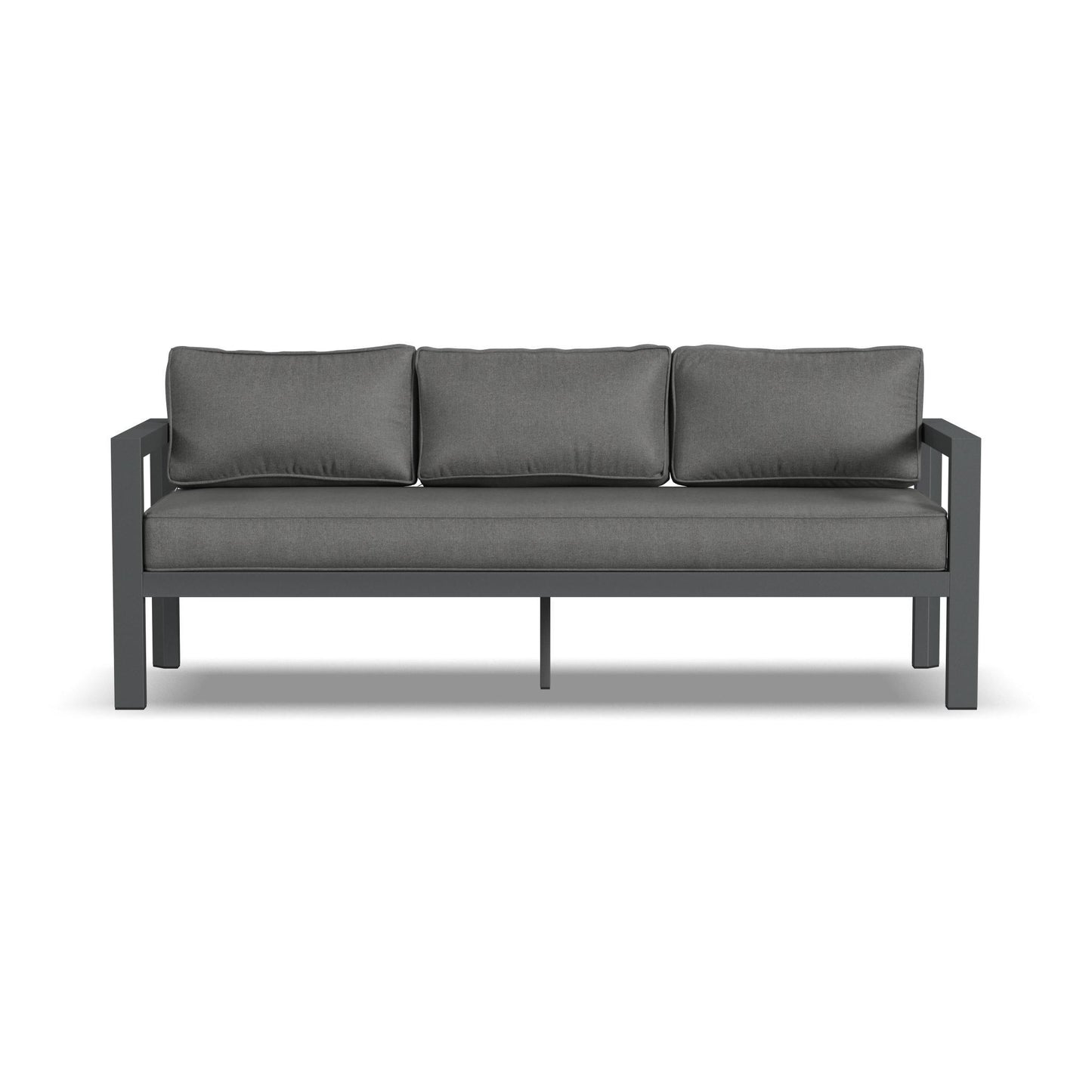 Grayton - Outdoor Aluminum Sofa - Dark Gray