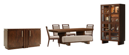 Reena - Extendable Trestle Dining Table Set