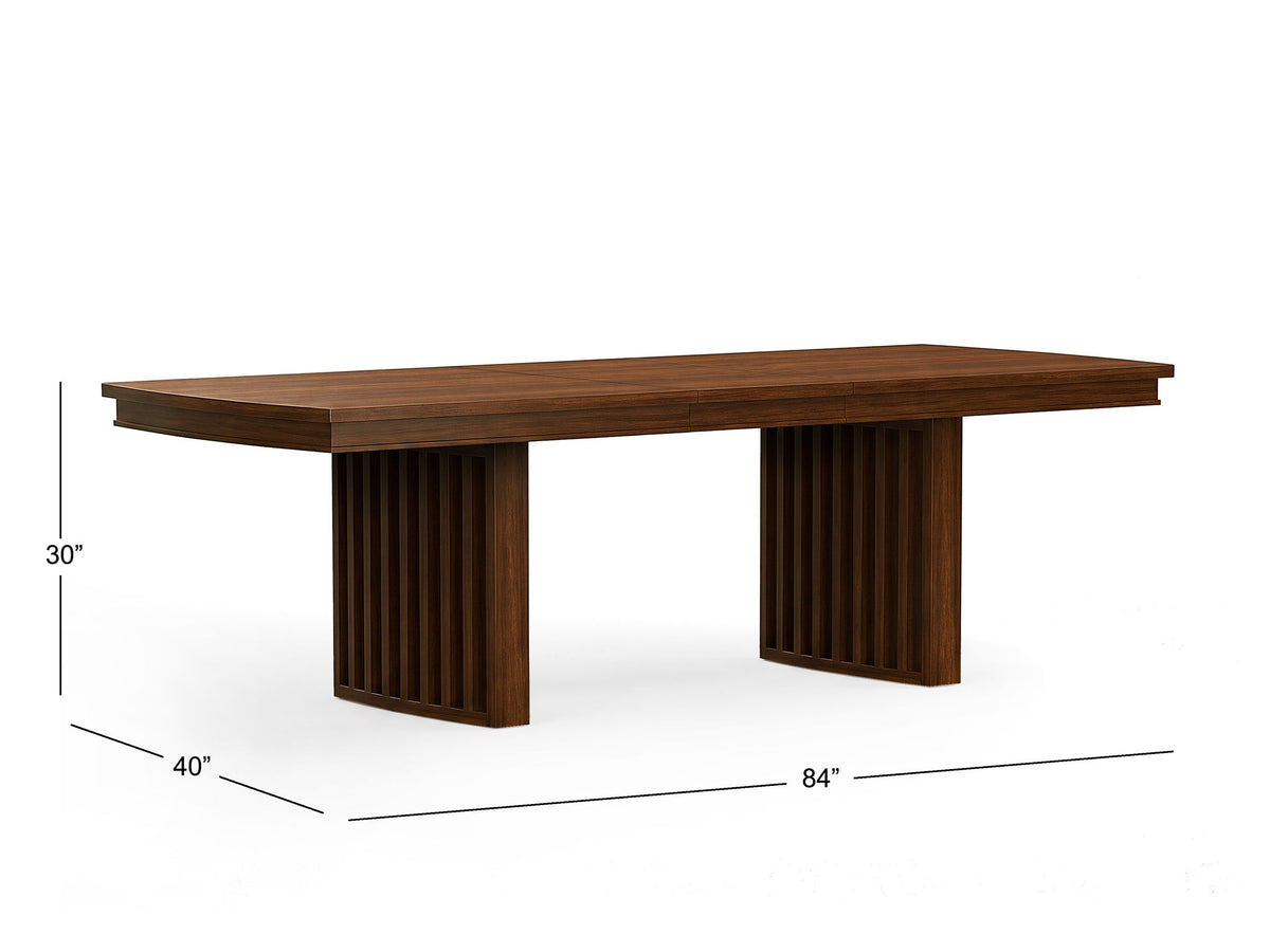 Reena - Extendable Trestle Dining Table - Rich Brown