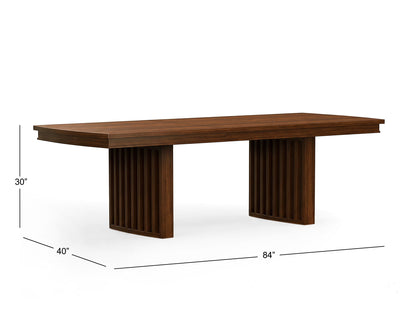 Reena - Extendable Trestle Dining Table - Rich Brown
