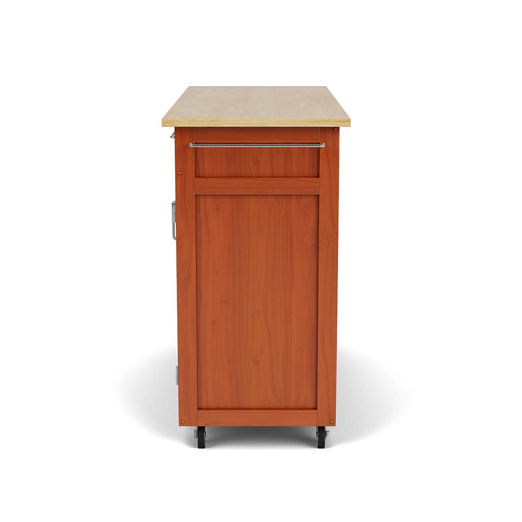 Create-A-Cart - 4 Doors Kitchen Cart - Light Wood Top