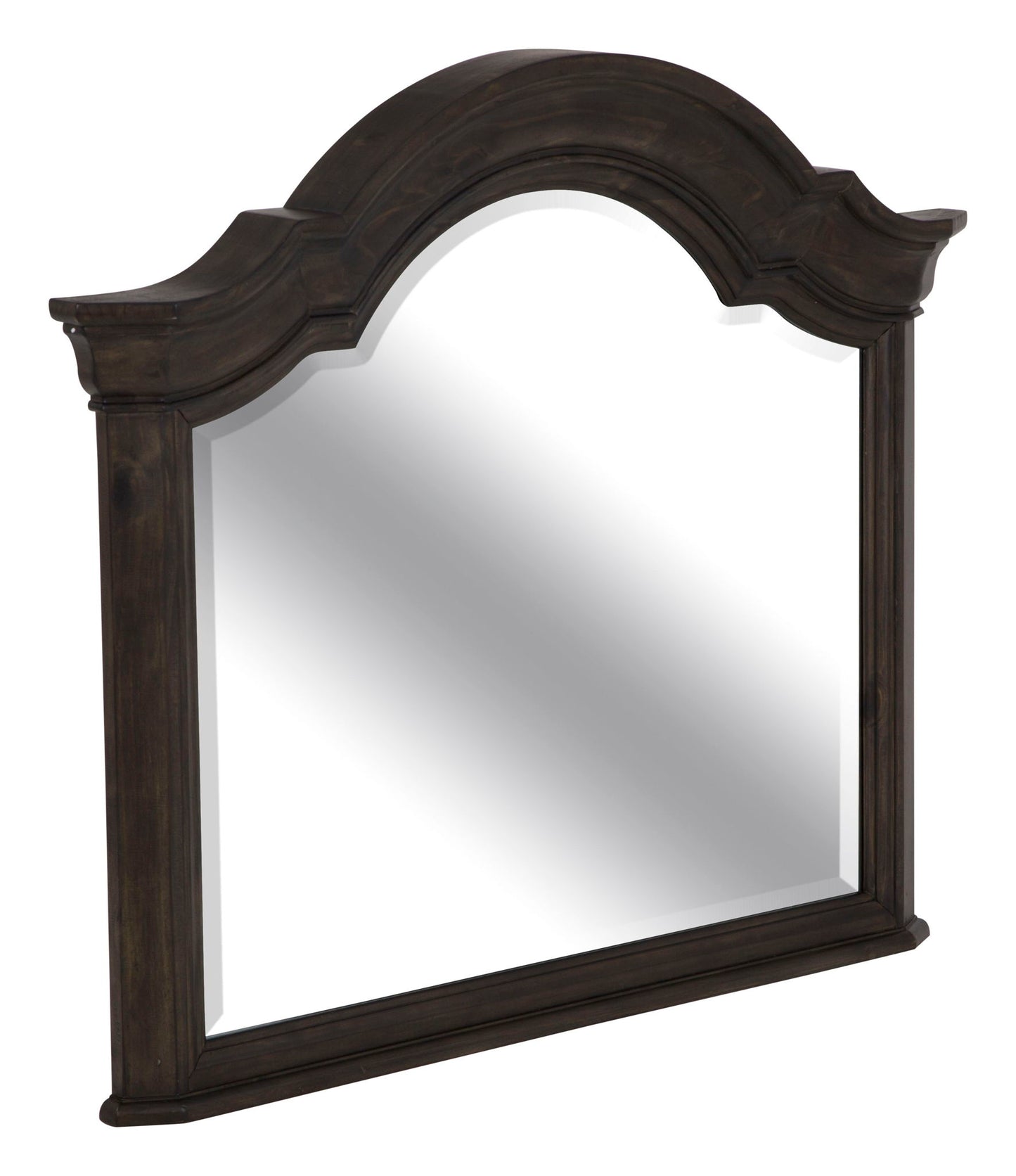 Bellamy - Drawer Dresser With Shaped Mirror - Peppercorn