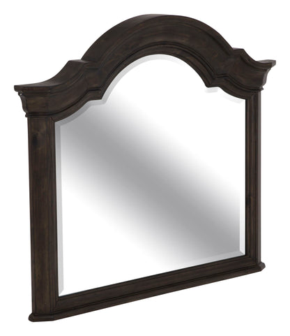 Bellamy - Drawer Dresser With Shaped Mirror - Peppercorn