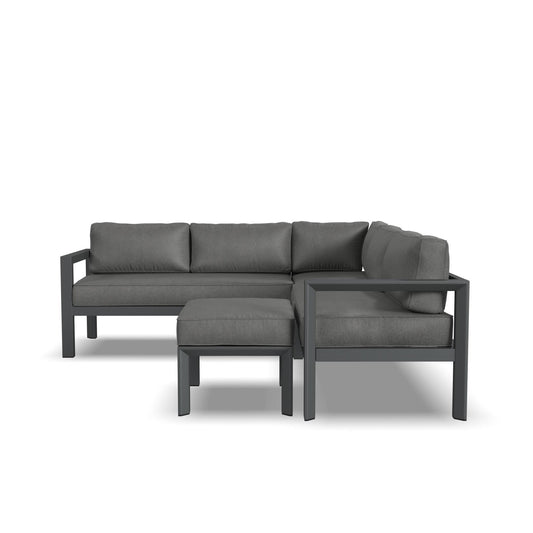 Grayton - 5 Seat Sectional, Ottoman - Dark Gray