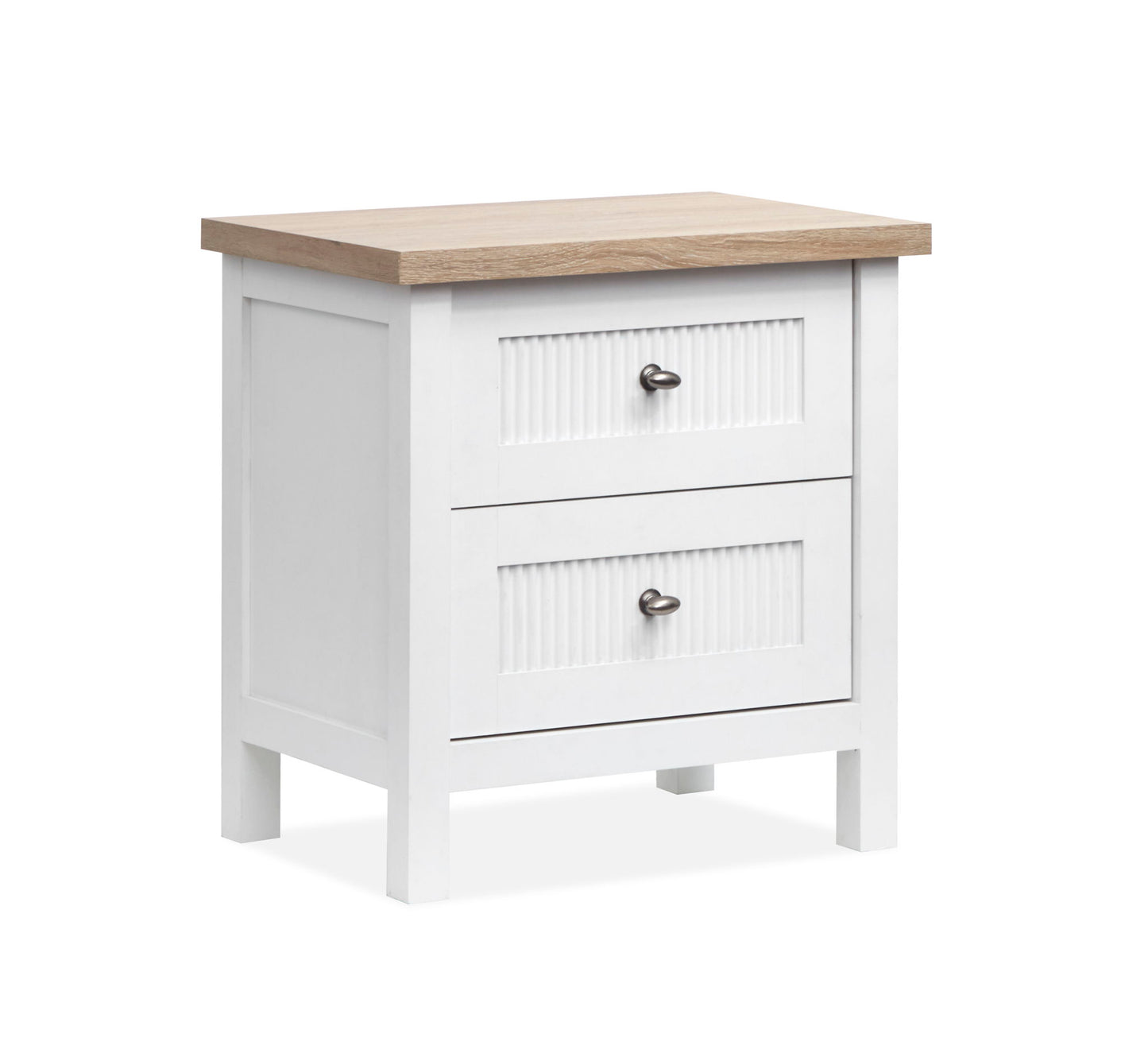 Windmill Harbour - Drawer Nightstand - White Whisp And Sand