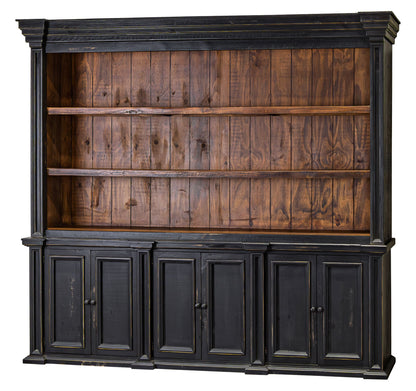 Eagleton - Hutch - Sanded Black / Caramel