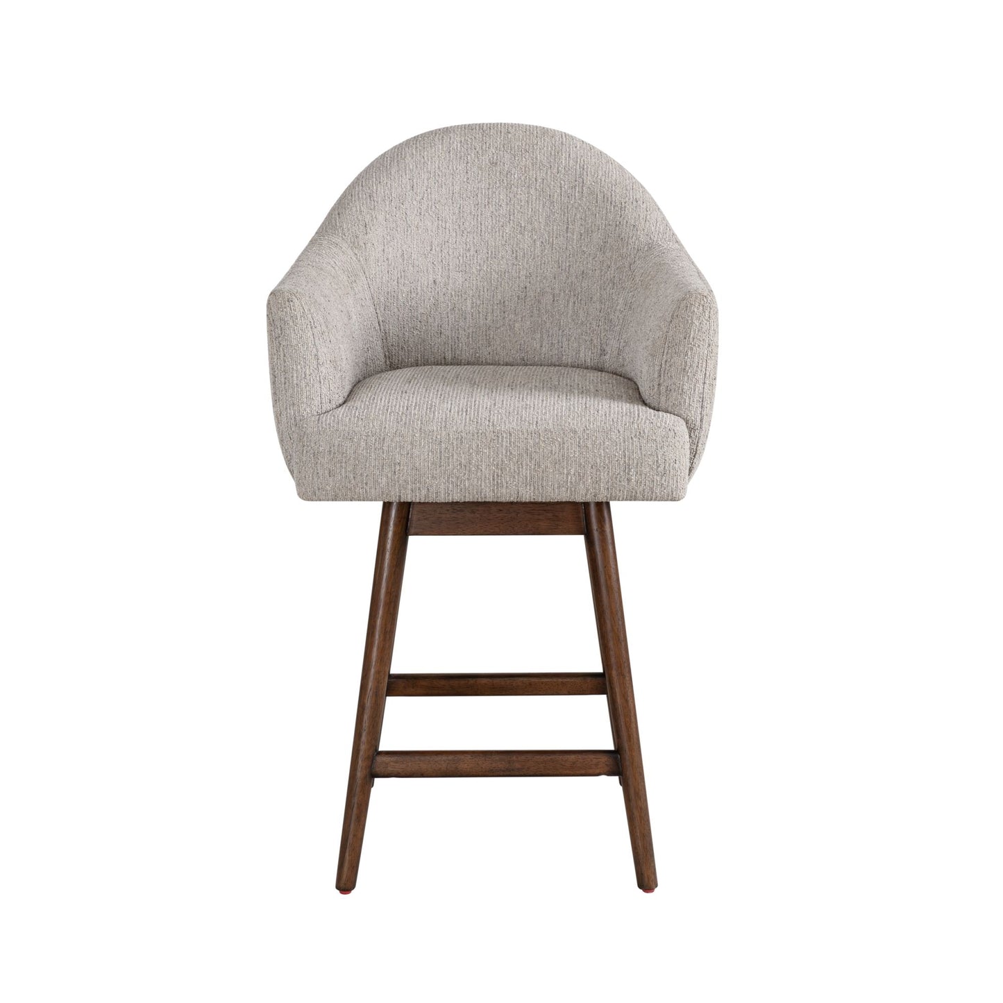Jaxon - Brown Solid Wood Upholstered 26" Counter Height Swivel Barstool