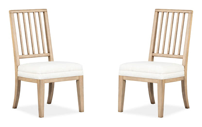 Coventry - Upholstered Side Chair With Solid Wood Back (Set of 2) - Honey Wheat