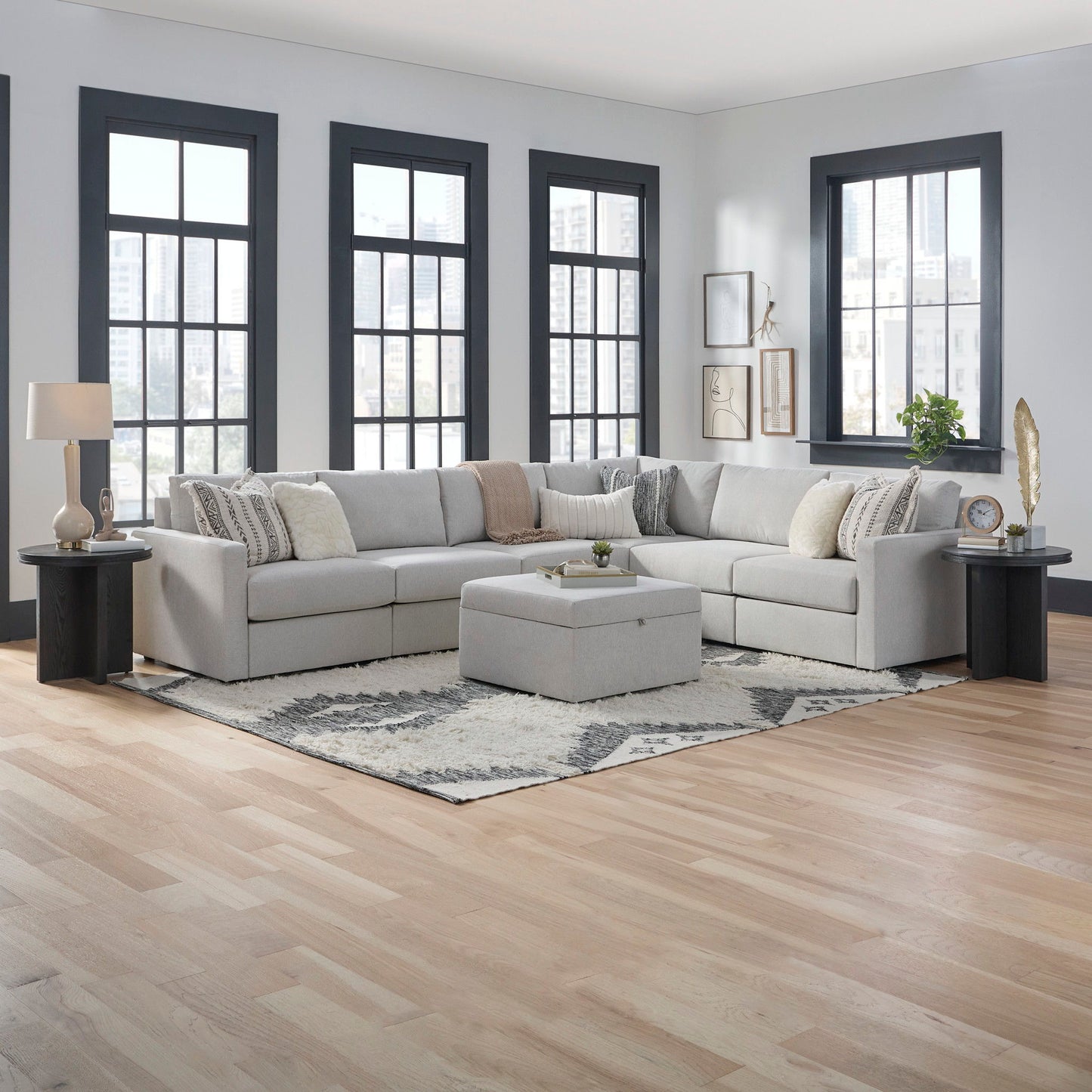 Flex - Sectional with Standard Arm and Storage Ottoman
