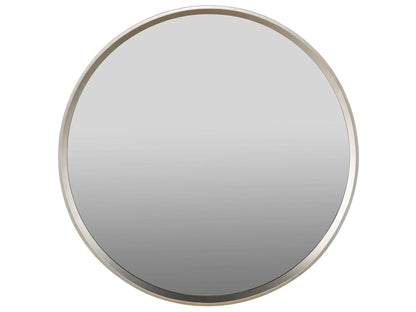 Avaline, Modern - Round Mirror - Pearl Silver