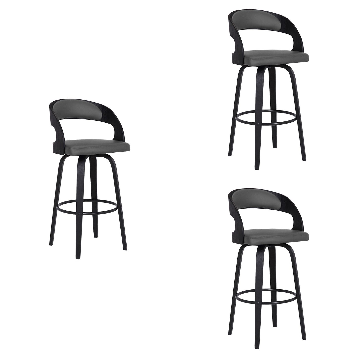 Shelly - 26" Counter Height Swivel Bar Stool With Black Frame