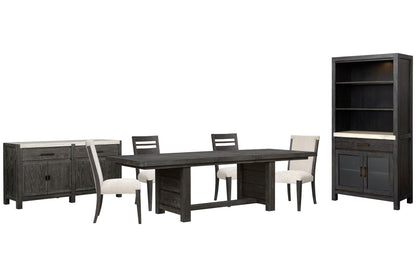 Plum Creek - 7 Piece Extendable Trestle Dining Table Set